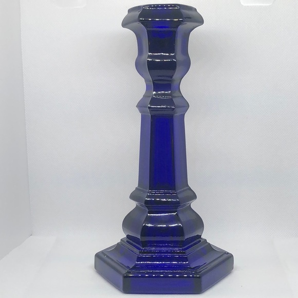 💙 MMA Metropolitan Museum of Art’s Cobalt Blue Candlestick Holder 🕯️💙 Vintage - Picture 1 of 6
